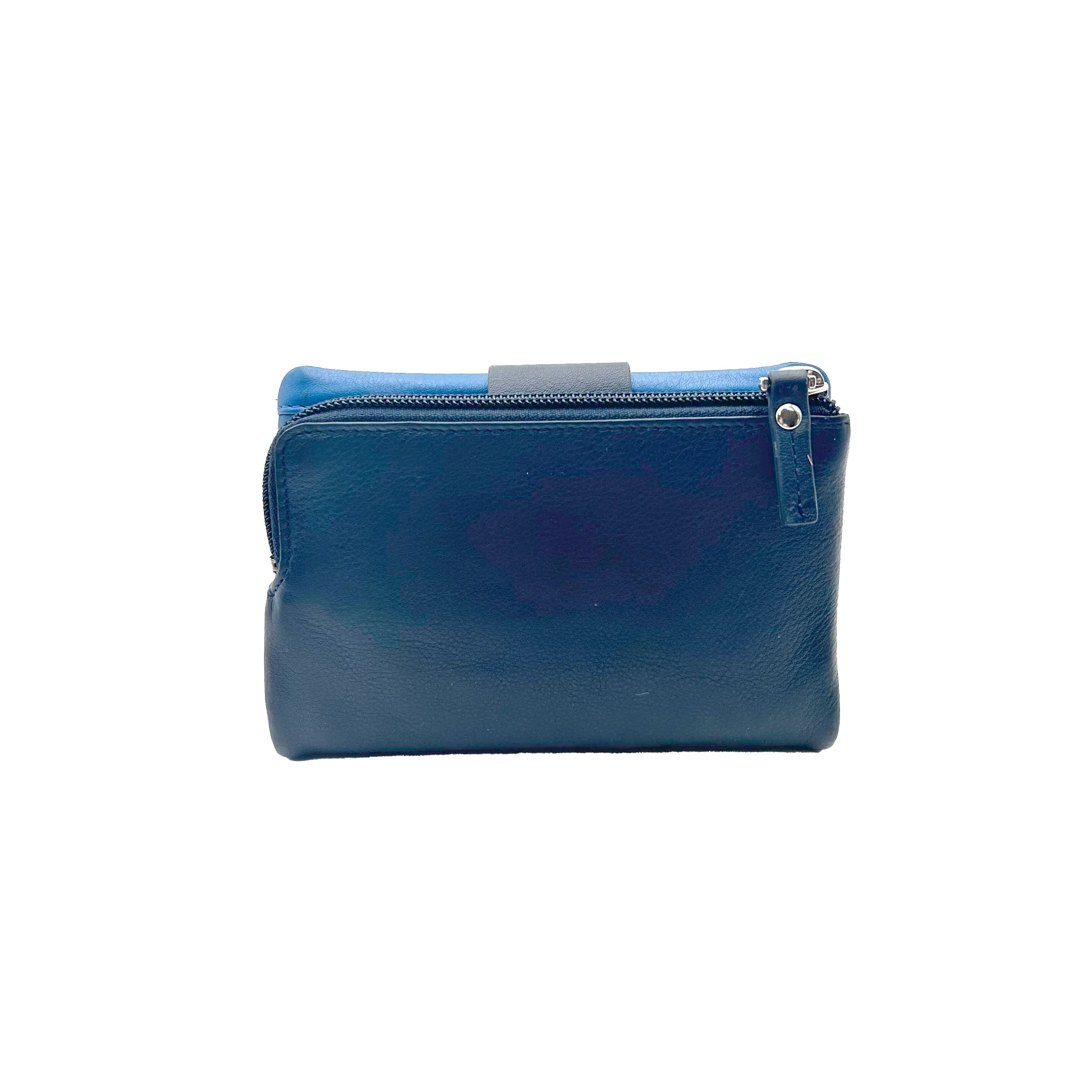 Sandro Barbera 6046 portafoglio donna blu reef pelle