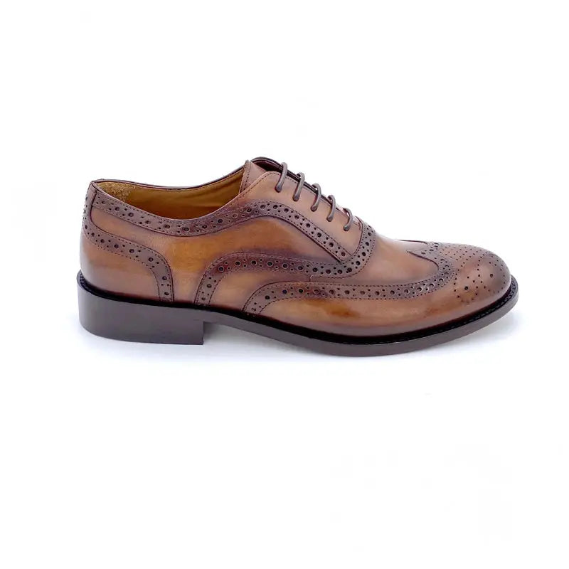Sandro Barbera 44205 Oxford Uomo Marrone tinta a mano brogue