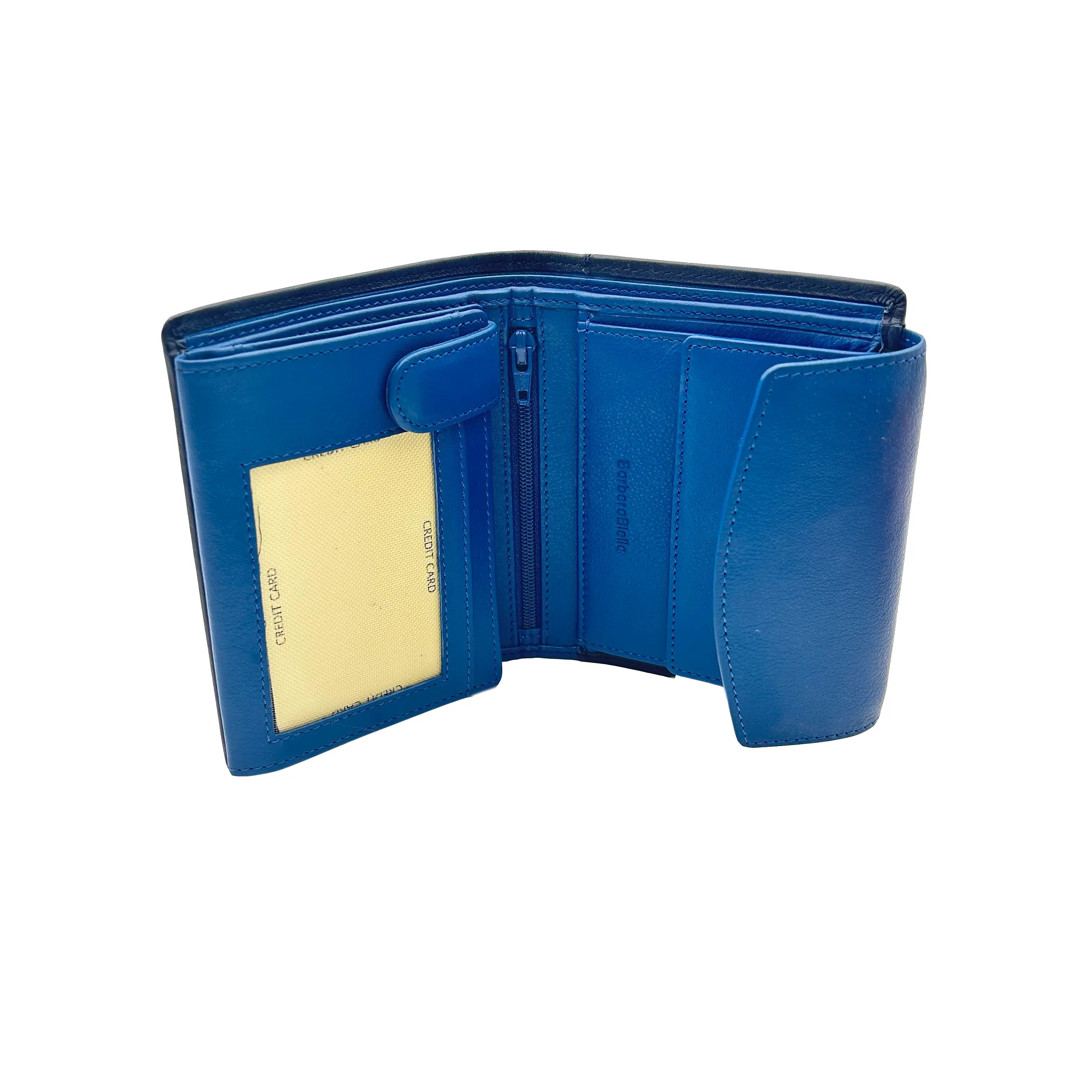 Sandro Barbera 616 portafoglio donna blu royal pelle