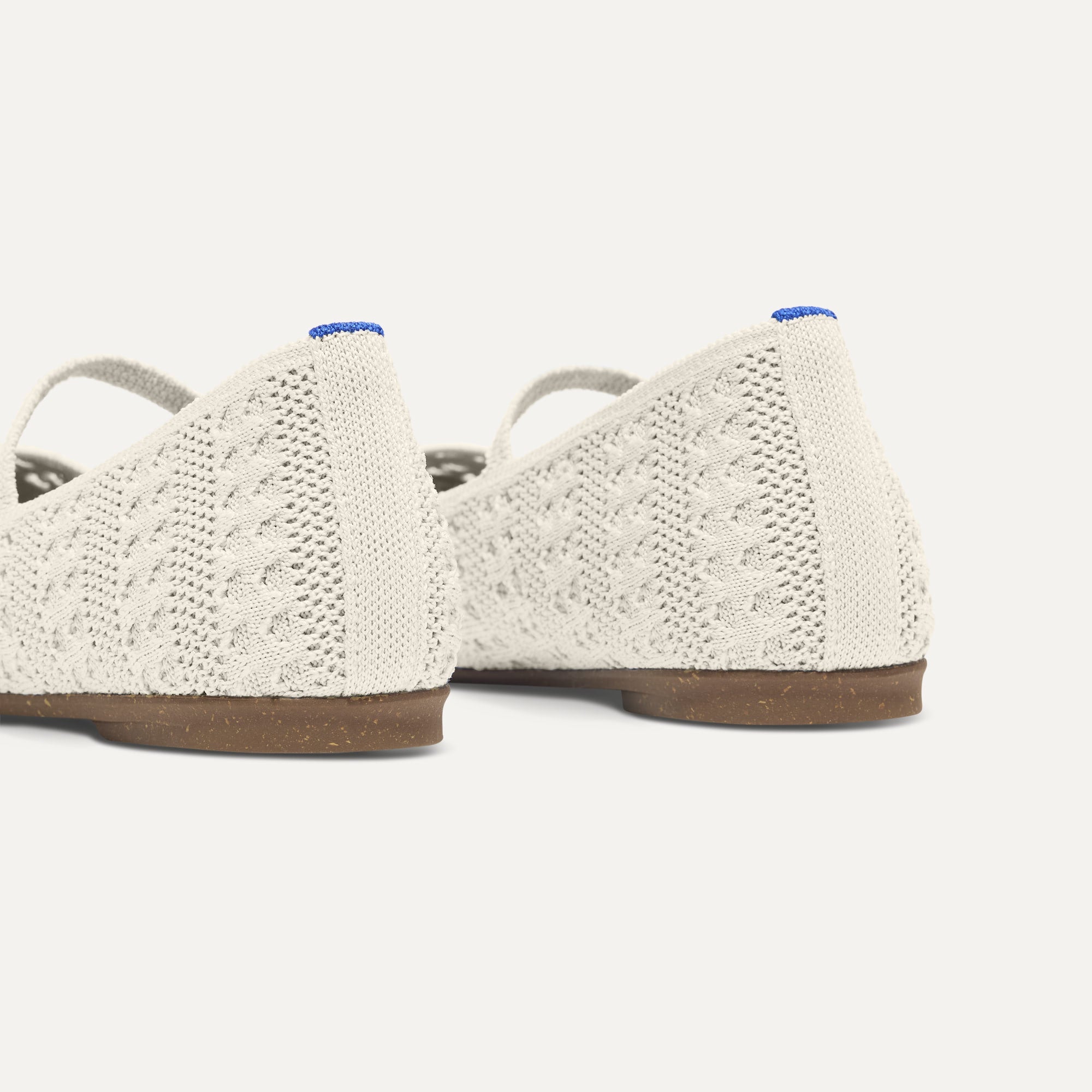 Rothy's The Max Square Mary Jane ballerine Sandy Crochet crema