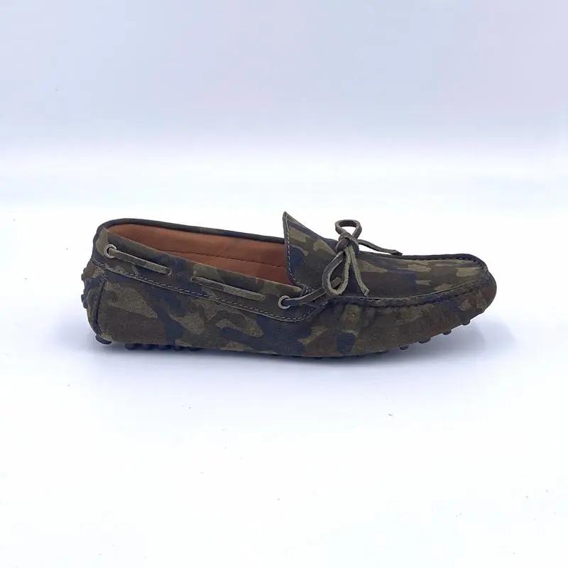 Sandro Barbera Driver Camo Mocassino Uomo Blu in Pelle