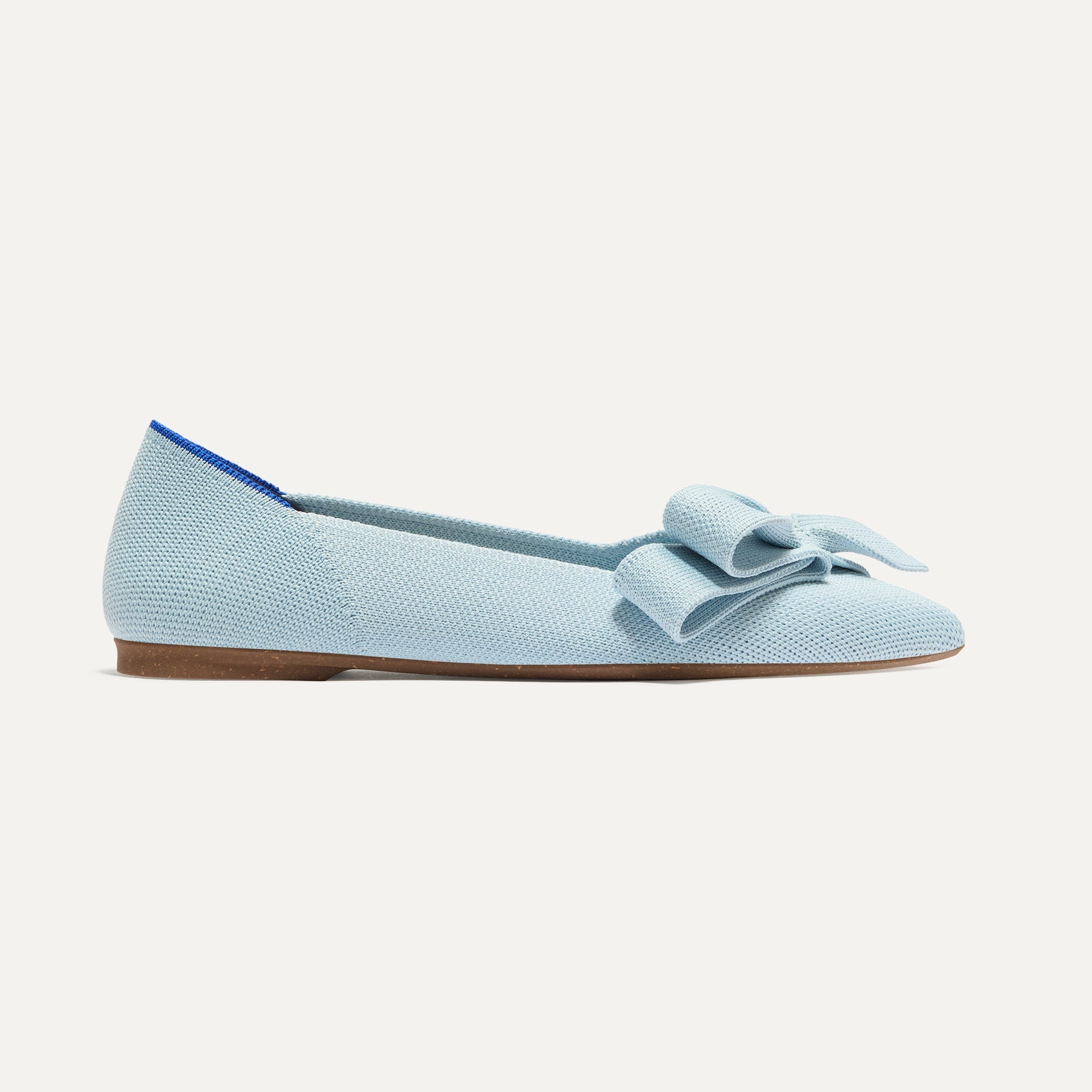 Rothy's Bow Point II ballerine powder blue azzurre