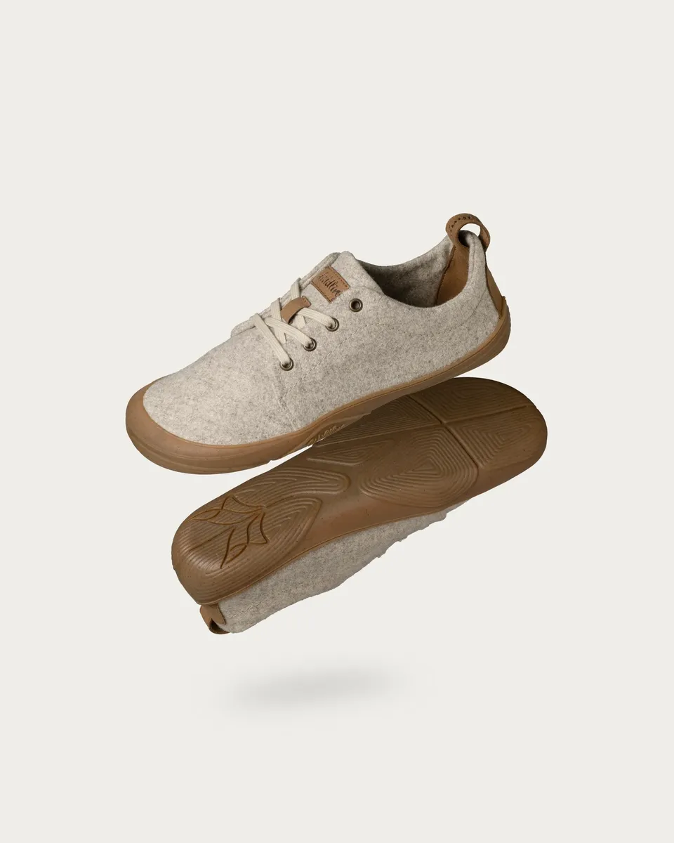Wildling Shoes Ullig Sand scarpe basse lana grigia