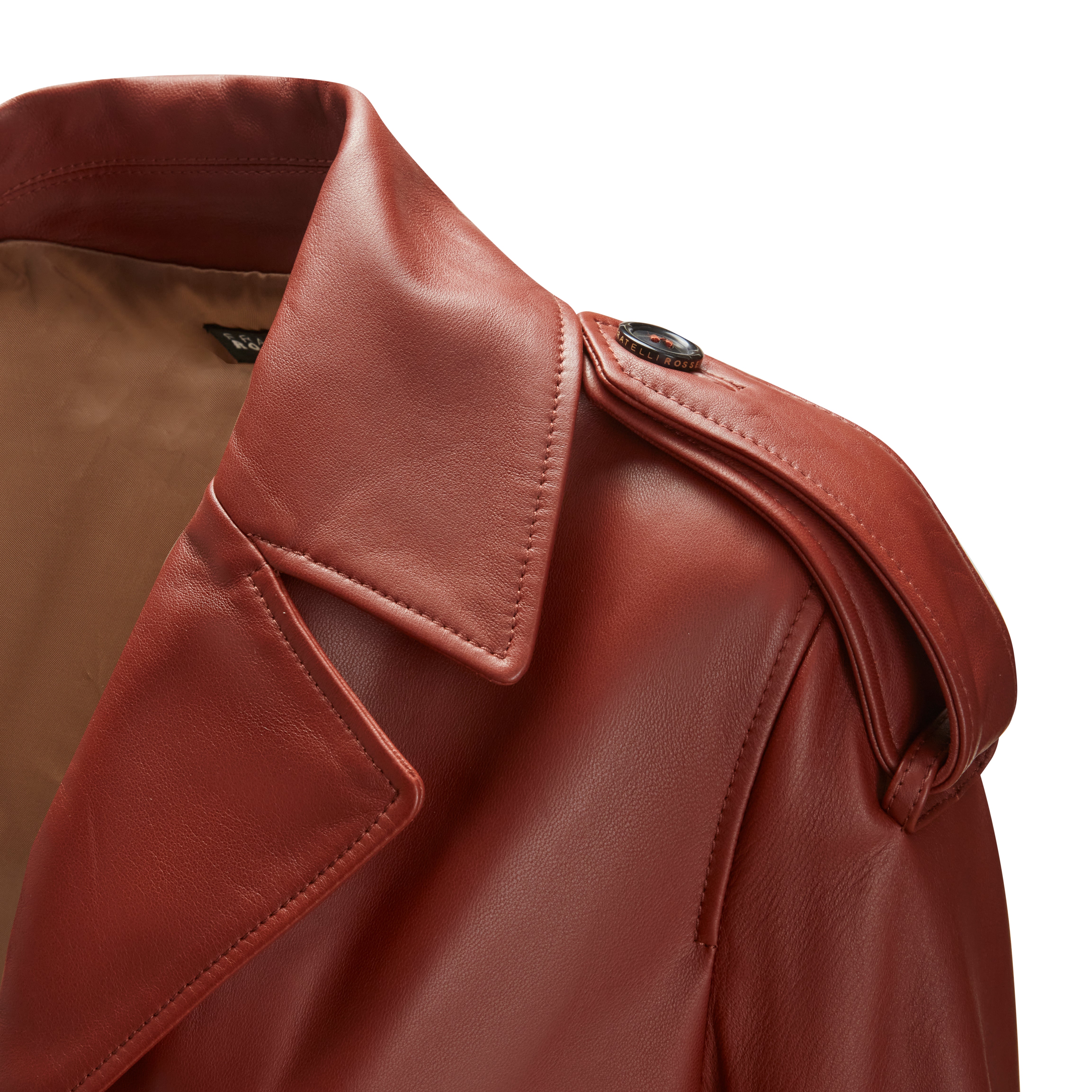 F.lli Rossetti Trench Donna Pelle Mandorla 98423 Nappa
