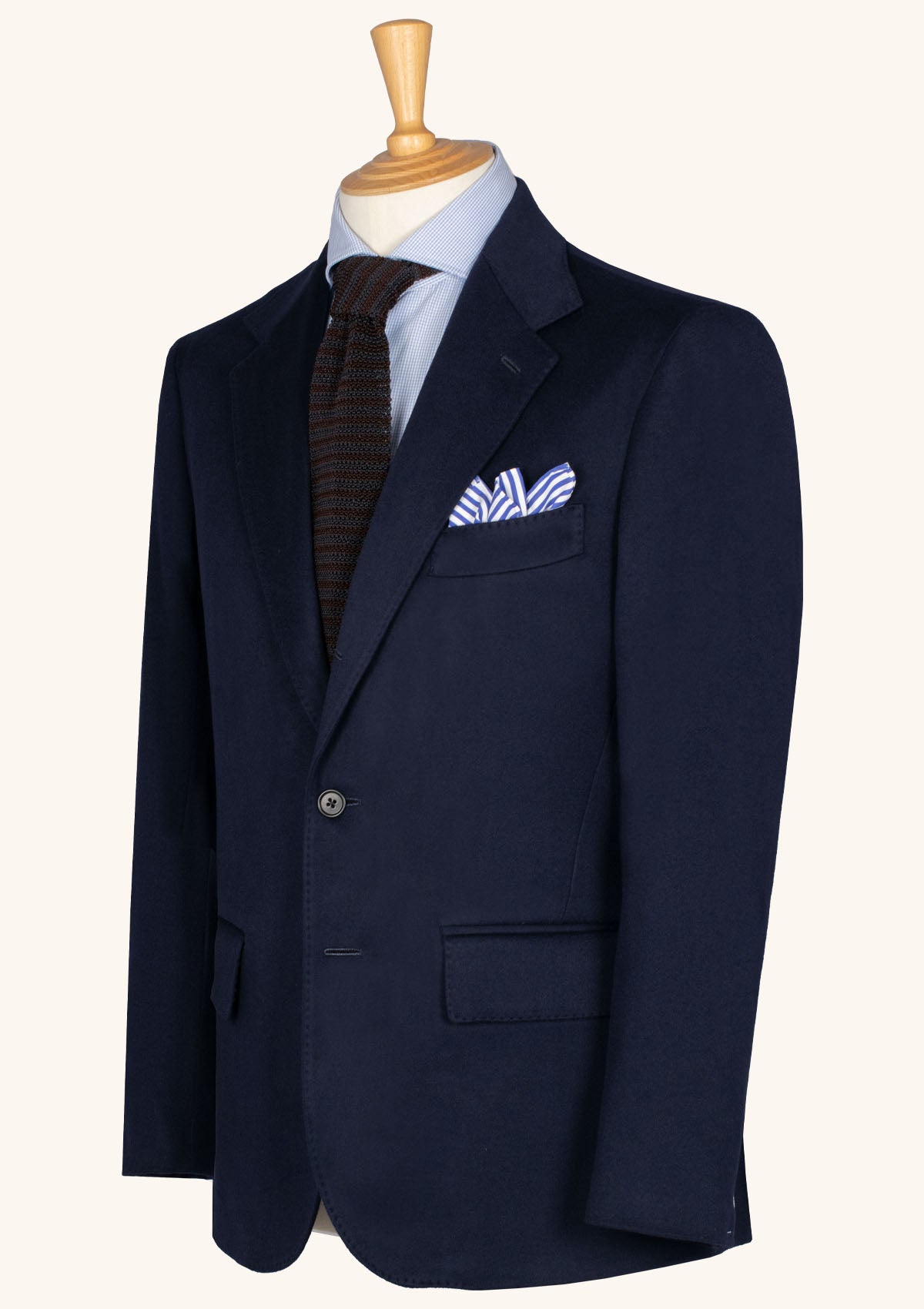 Stefano Bemer SV2134 Giacca Misto Cashmere Blu Sartoriale