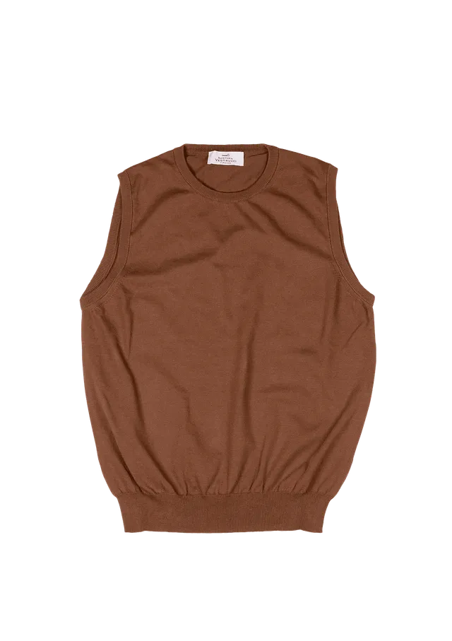 Stefano Bemer Blazers SV7013 gilet cotone marrone girocollo