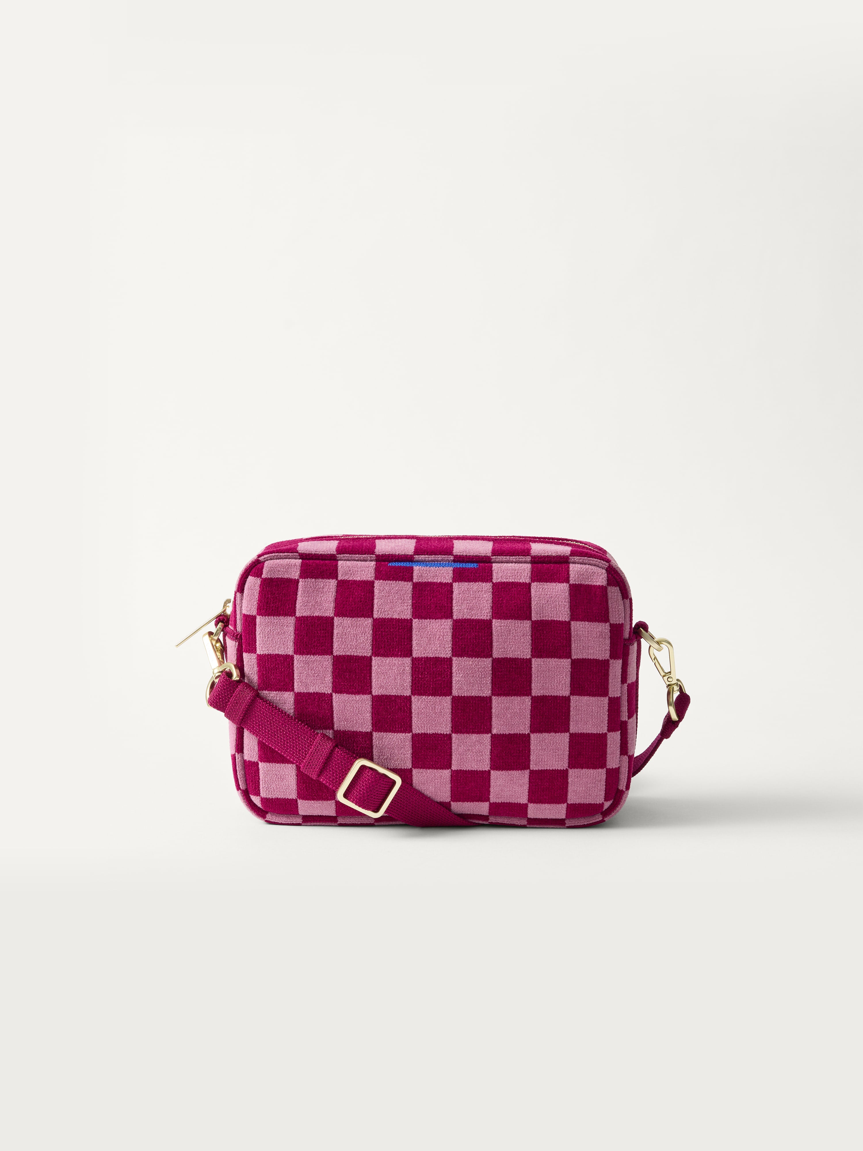 Rothy's The Crossbody Camera Bag borsa tracolla ReVelvet Orchid quadri