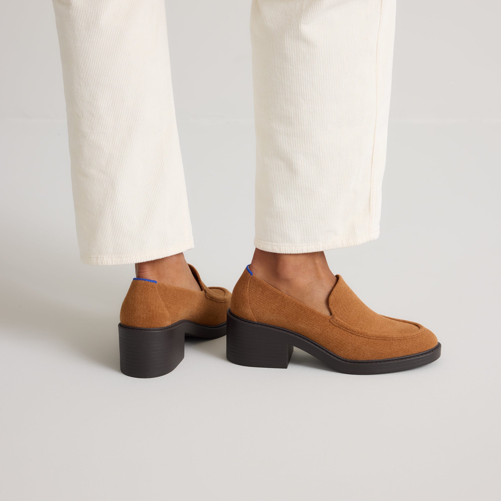 Rothy's The Block Heel Loafer scarpe tacco Caramel