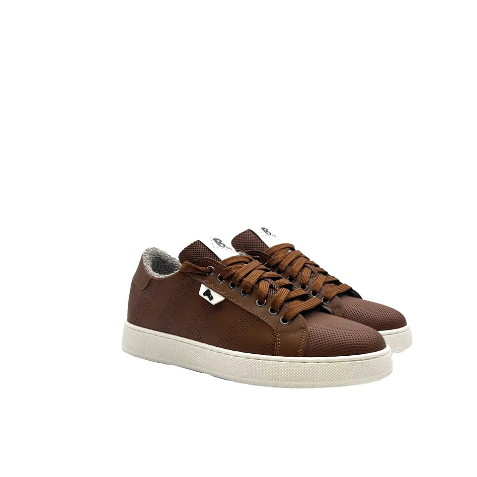 Sandro Barbera Hevo2 Cuir stringate uomo cuoio microforata