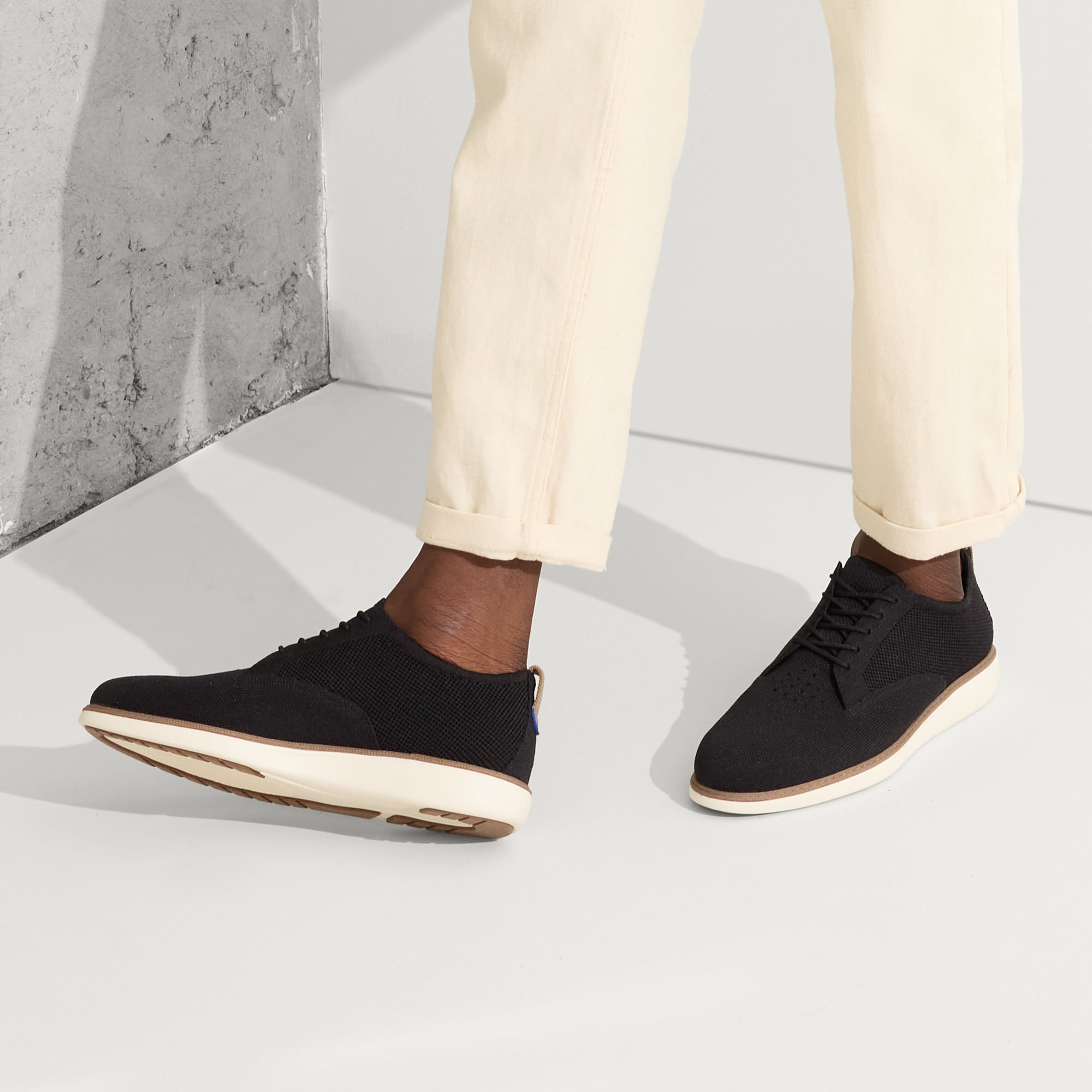 Rothy's The Oxford mocassini uomo Black nero maglia canapa