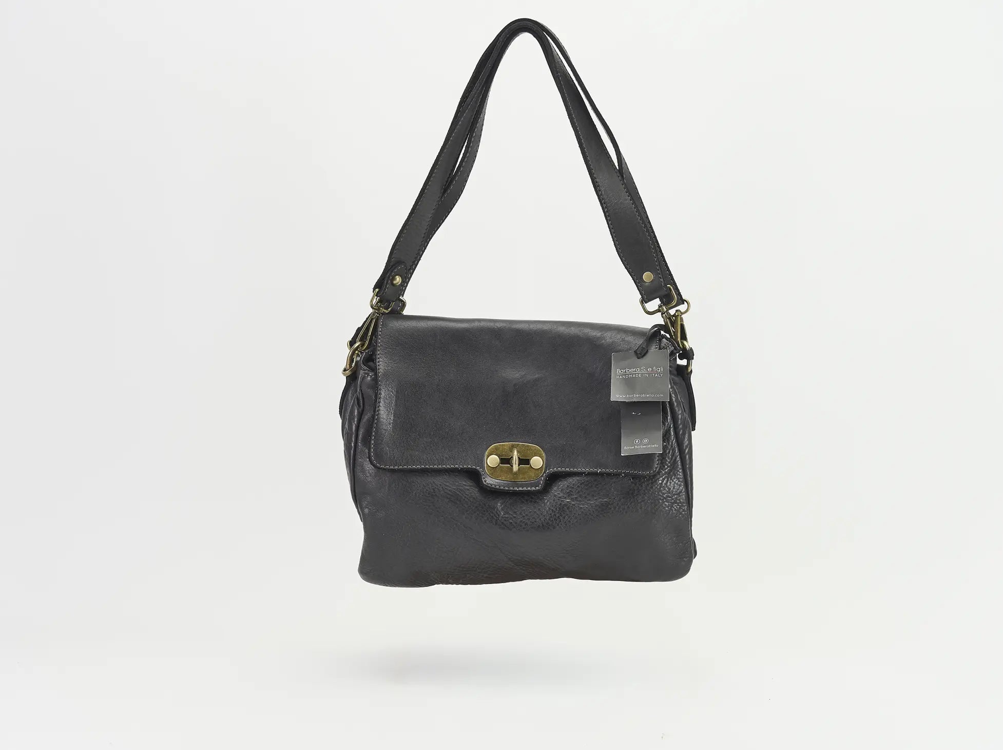 Sandro Barbera 2028 borsa mano nera pelle 30x27x12 cm