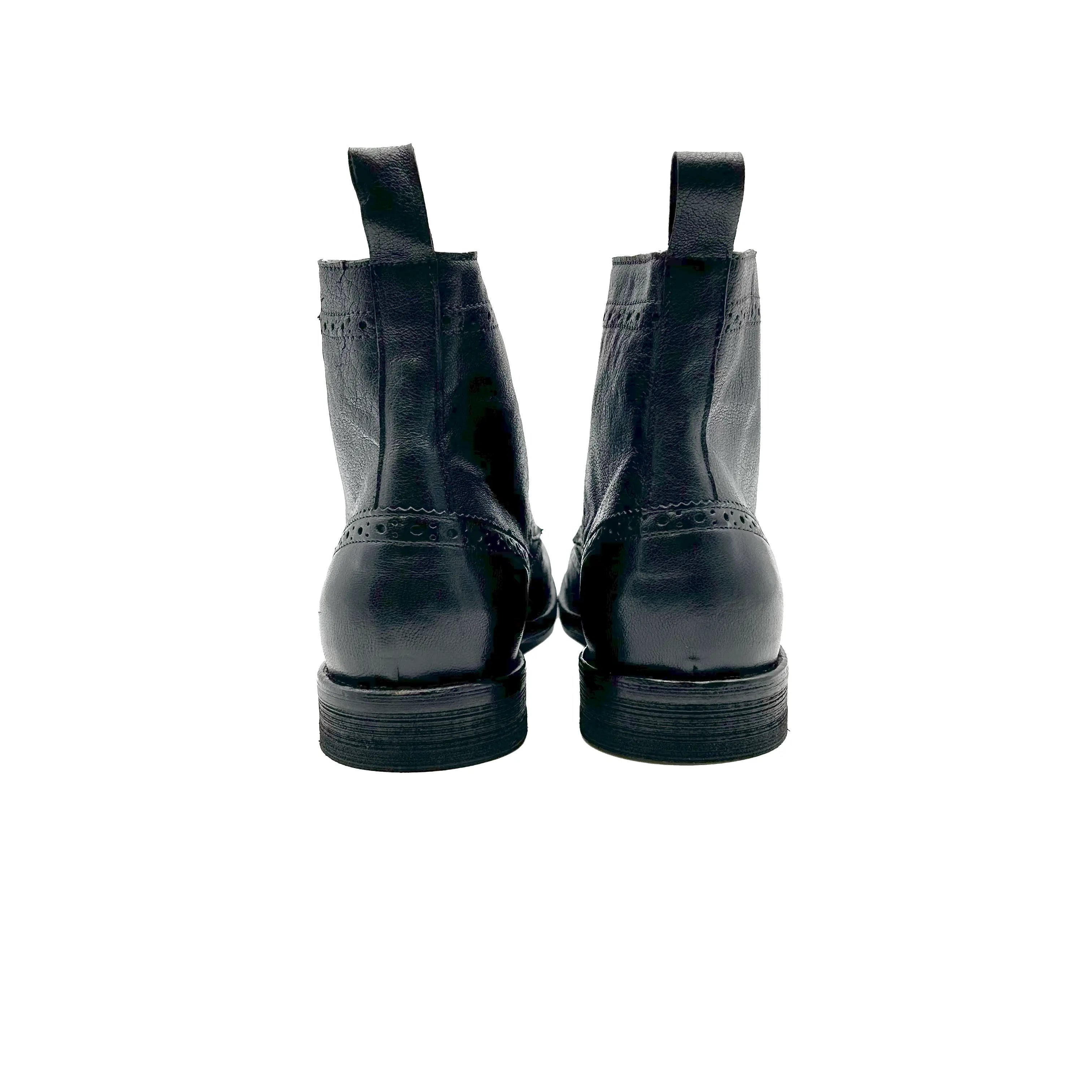 Sandro Barbera D1712 stivaletto donna nero stone wax brogue