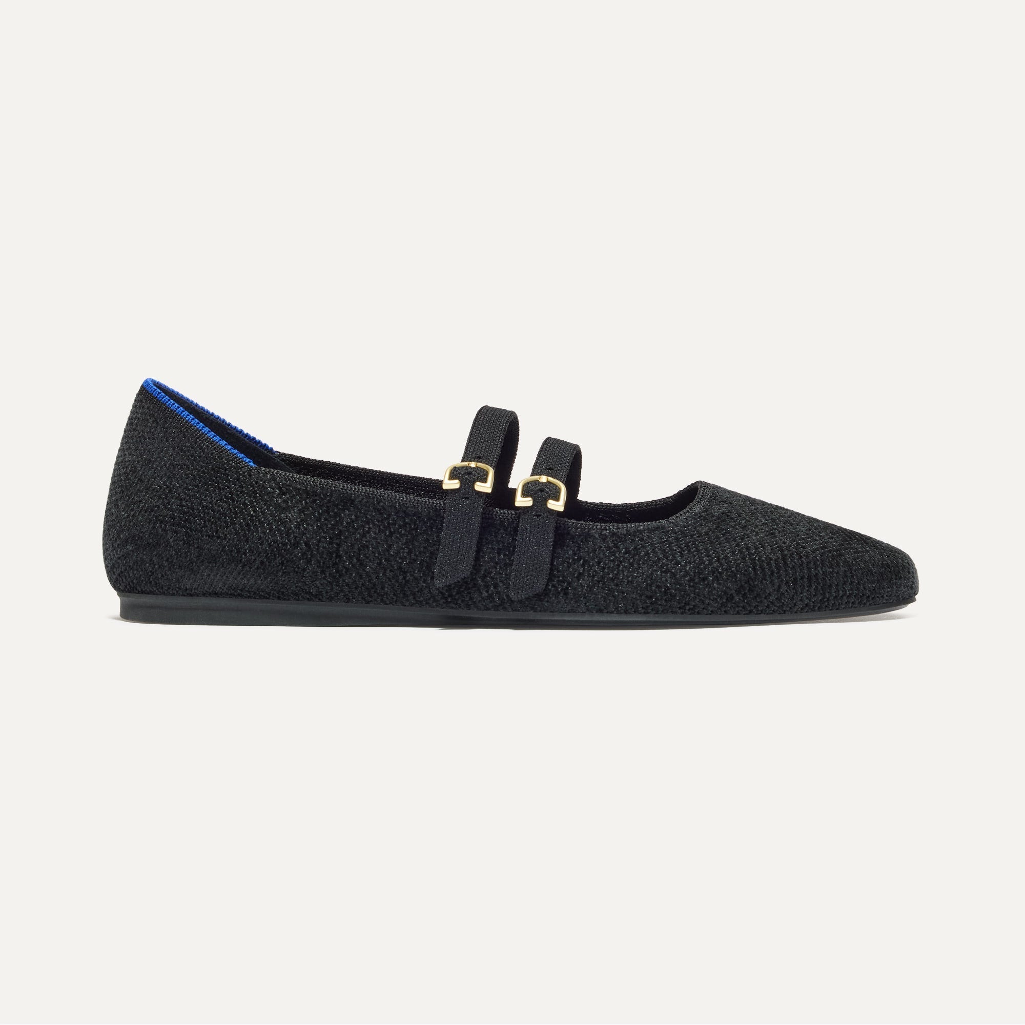 Rothy's The Double Buckle Mary Jane ballerine nero revelvet