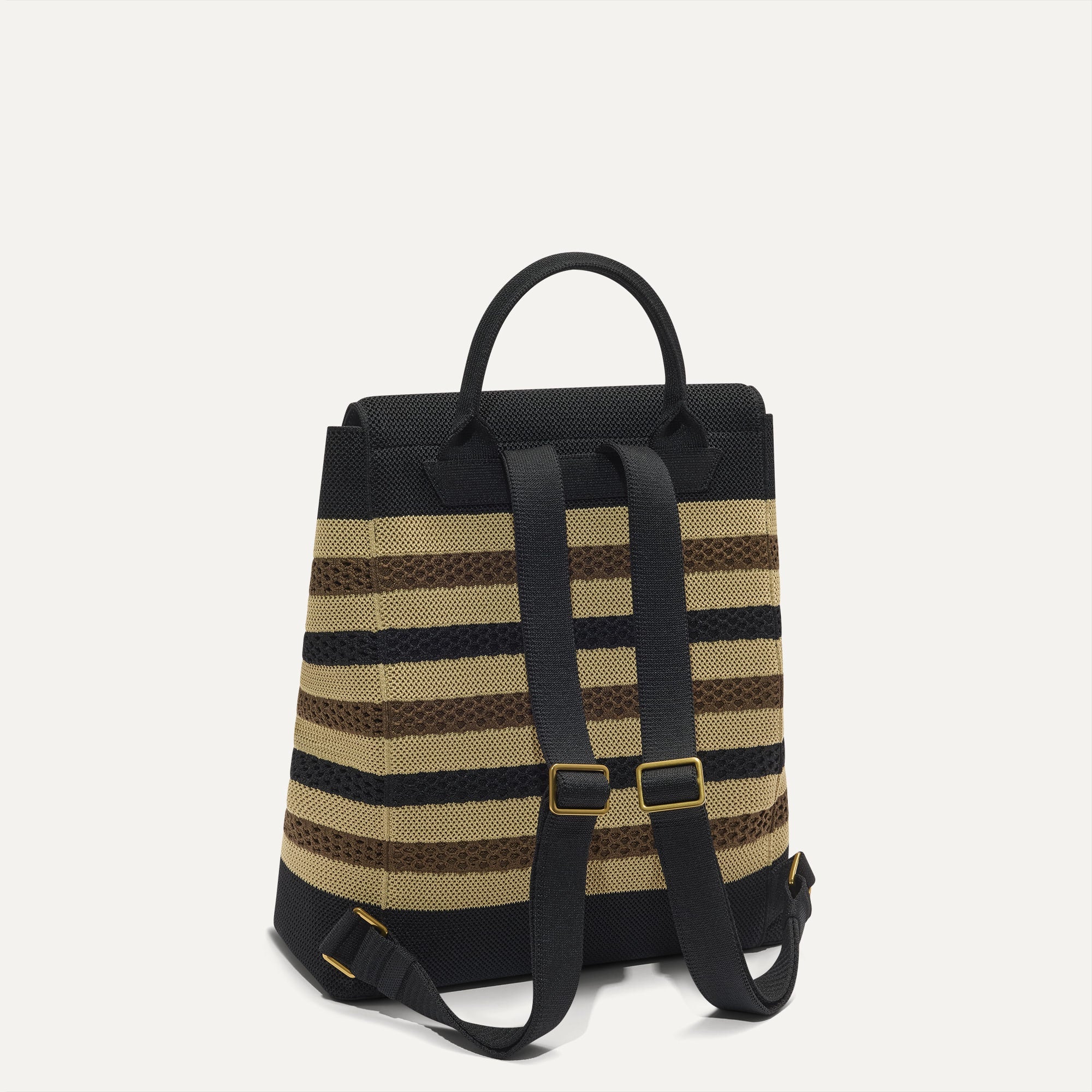 Rothy's The Cinch Backpack zaino Mocha Stripe coulisse
