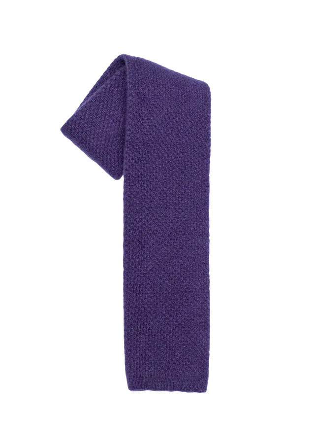 Stefano Bemer Ties Maglia Cravatta Lana Viola 8 cm