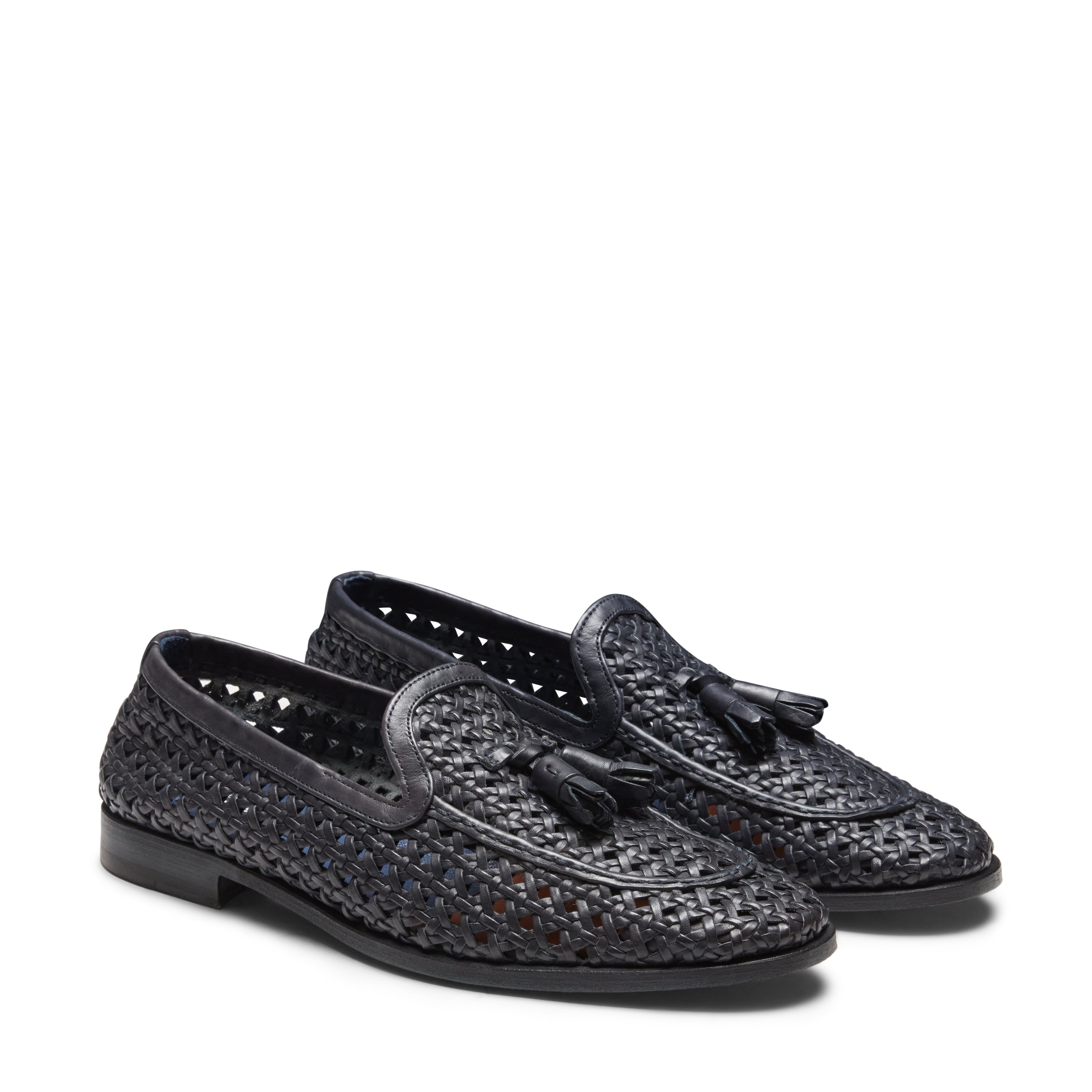 F.lli Rossetti Brera 14296 Mocassino Uomo Blu Intrecciato