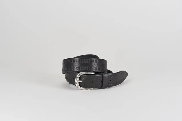 Sandro Barbera & Figli 010 35 cintura nera cuoio 4 cm