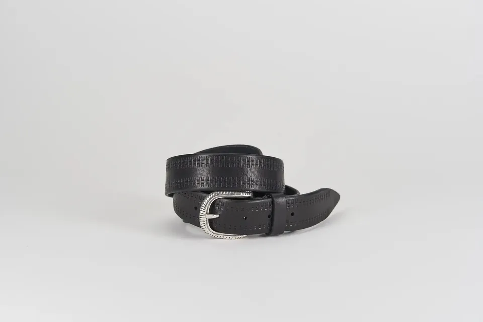 Sandro Barbera & Figli 010 35 cintura nera cuoio 4 cm