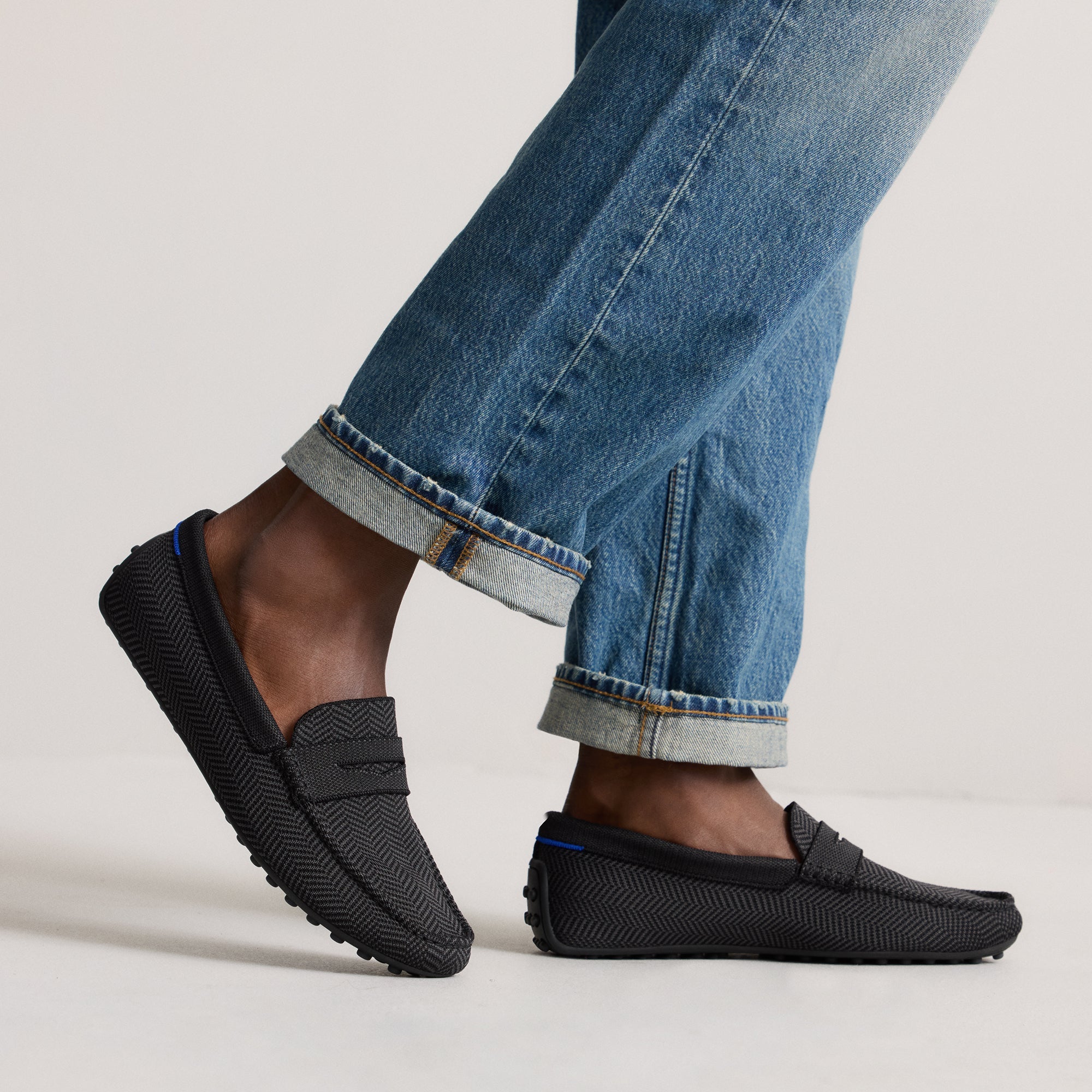 Rothy's The Men's Driver mocassino Carbon Herringbone knit