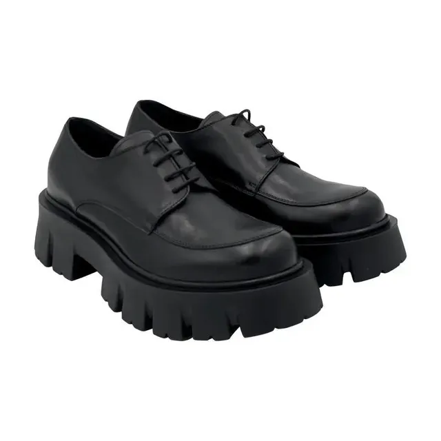 Sandro Barbera & Figli Ambra 6 Derby Biker donna pelle nero 40