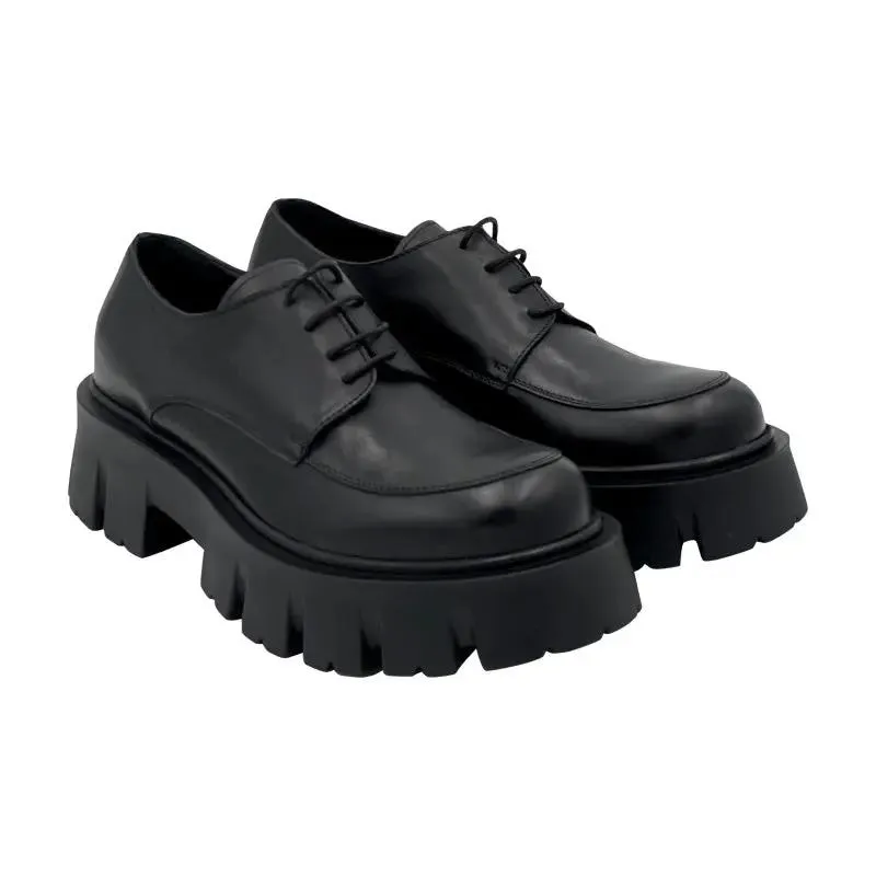 Sandro Barbera & Figli Ambra 6 Derby Biker donna pelle nero 40