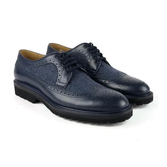 Sandro Barbera 1009 Montebianco stringate uomo blu Vibram