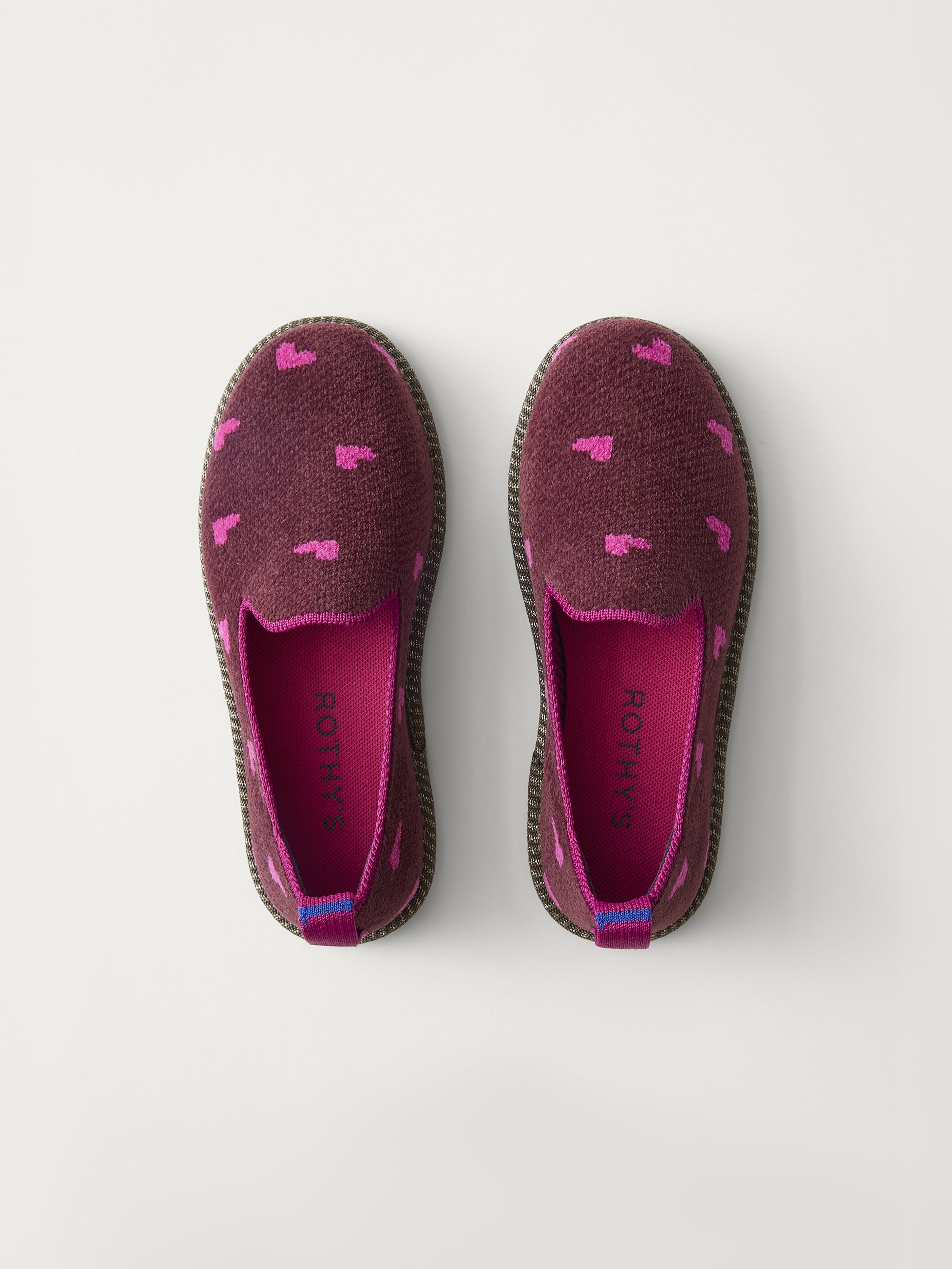 Rothy's The Mini Loafer mocassini bambina ReVelvet Heartbeat antiscivolo