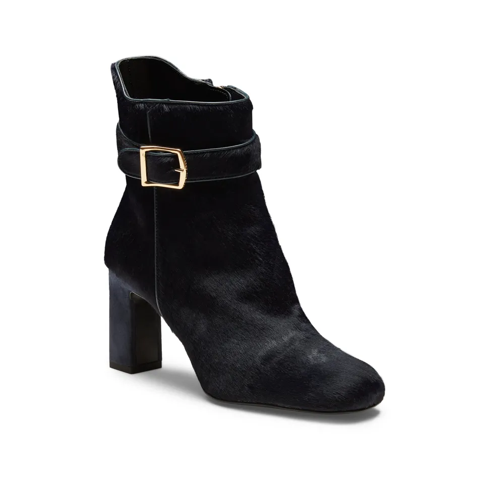 F.lli Rossetti stivaletto donna marine pelle tacco 90 fibbia