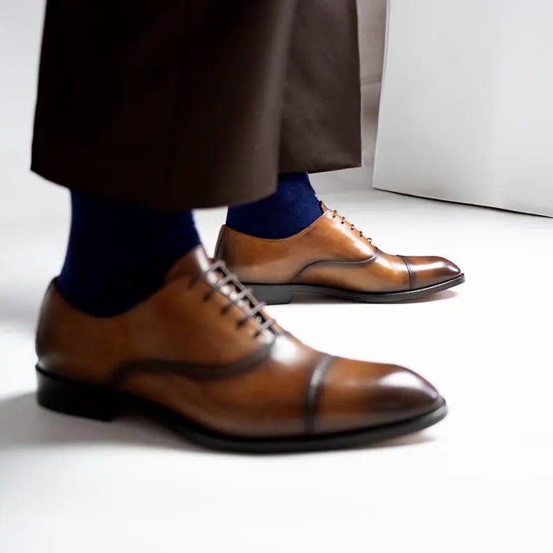 Sandro Barbera Tinte a Mano 42230 scarpe oxford marrone pelle