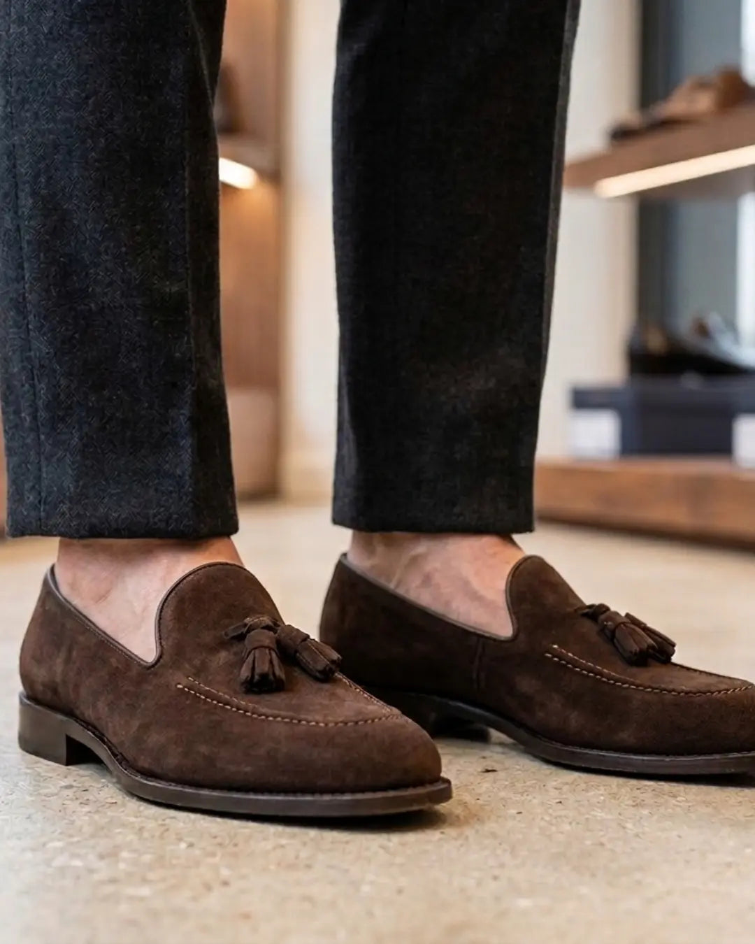 Sandro Barbera 4208 Mocassini Uomo Moka Camoscio