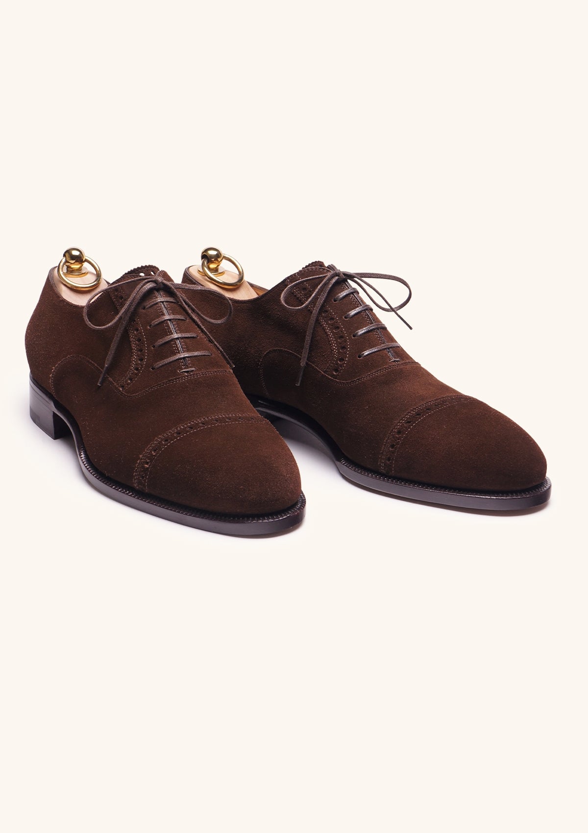 Stefano Bemer Oxfords C6370 scarpe camoscio marrone 42