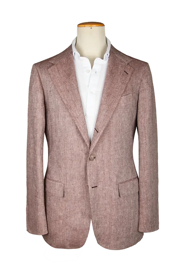 Stefano Bemer Blazers giacca lino rosé spigata SV2103