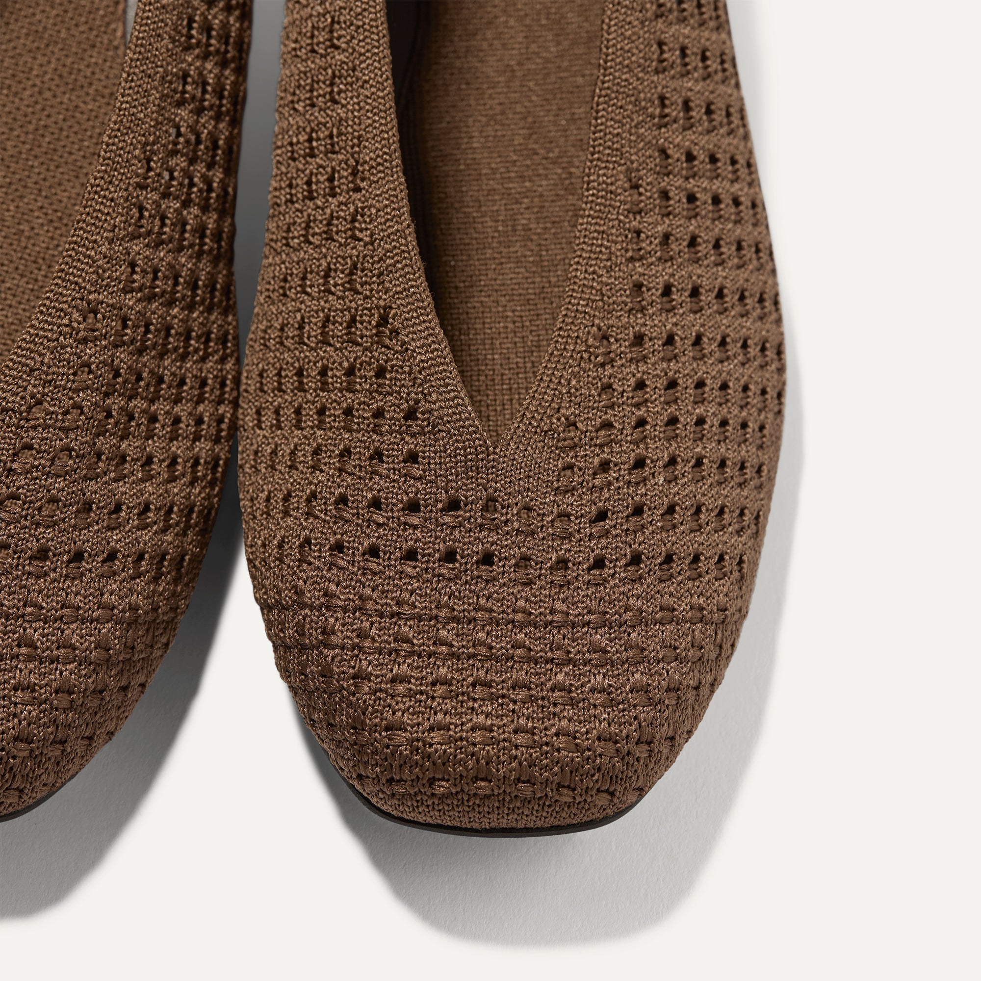 Rothy's Max Square Ballerina ballerine Cinnamon Mesh marrone