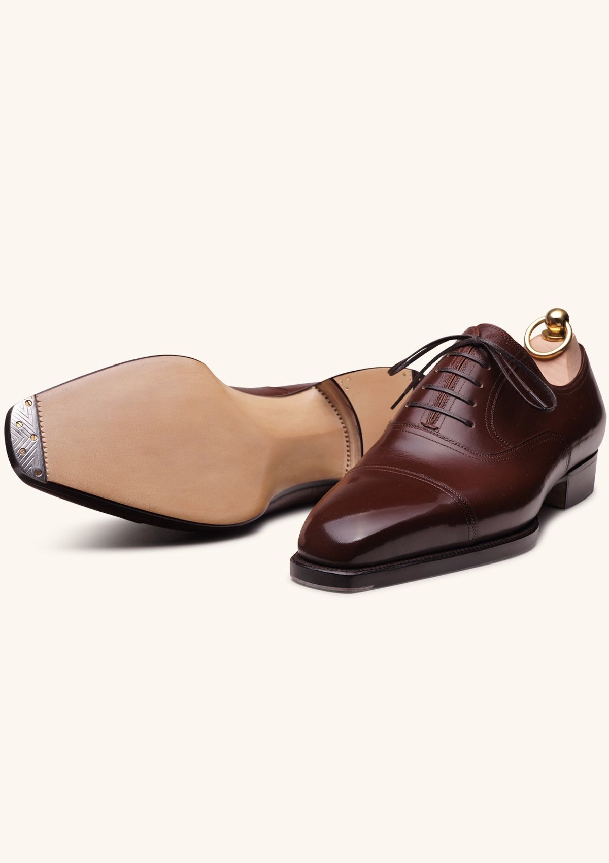 Stefano Bemer Oxfords T6470 Francesine Pelle Marrone Captoe