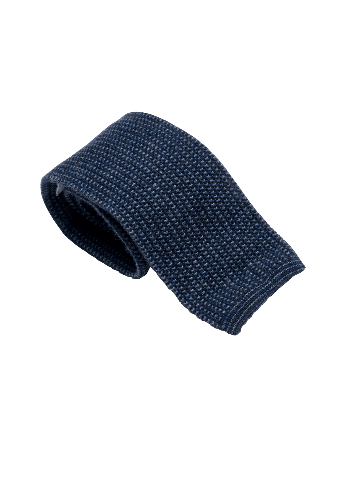 Stefano Bemer Ties cravatta lana maglia blu azzurro 8 cm