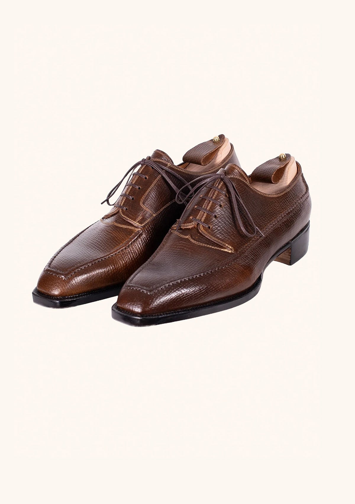 Stefano Bemer Derbies T4250 scarpe marroni horsefront