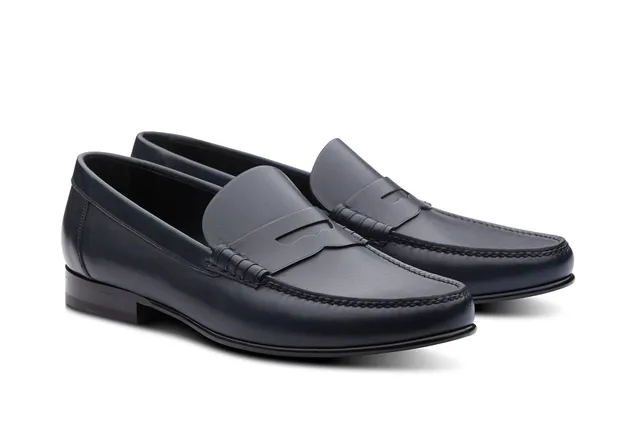 Nipmar Mocassini E21/1007 mocassino uomo blu pelle