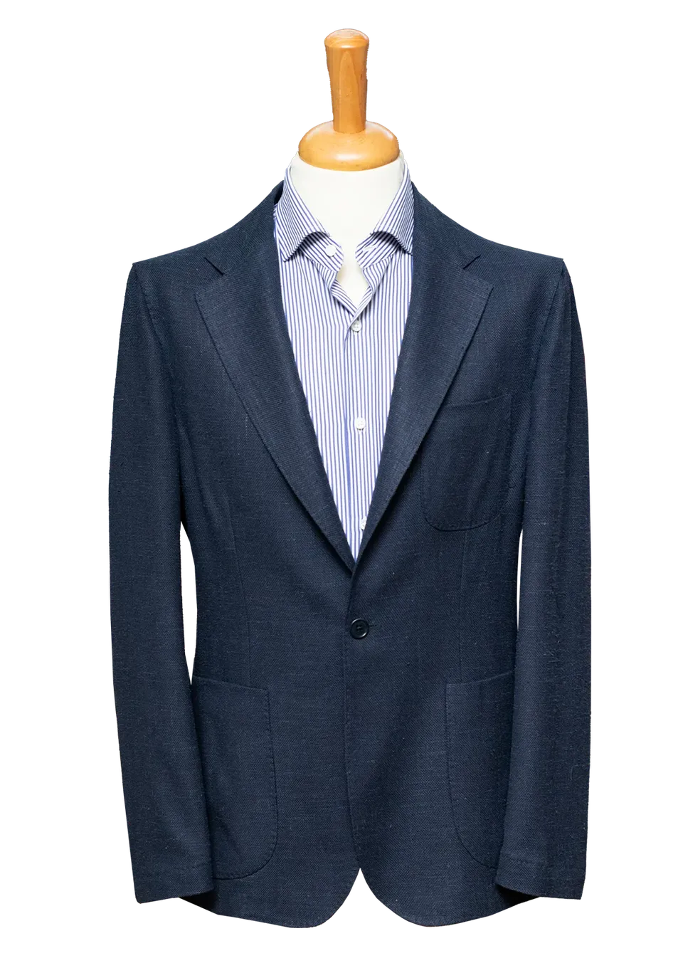 Stefano Bemer SV4500 Giacca Overshirt Blu Seta Lana 50