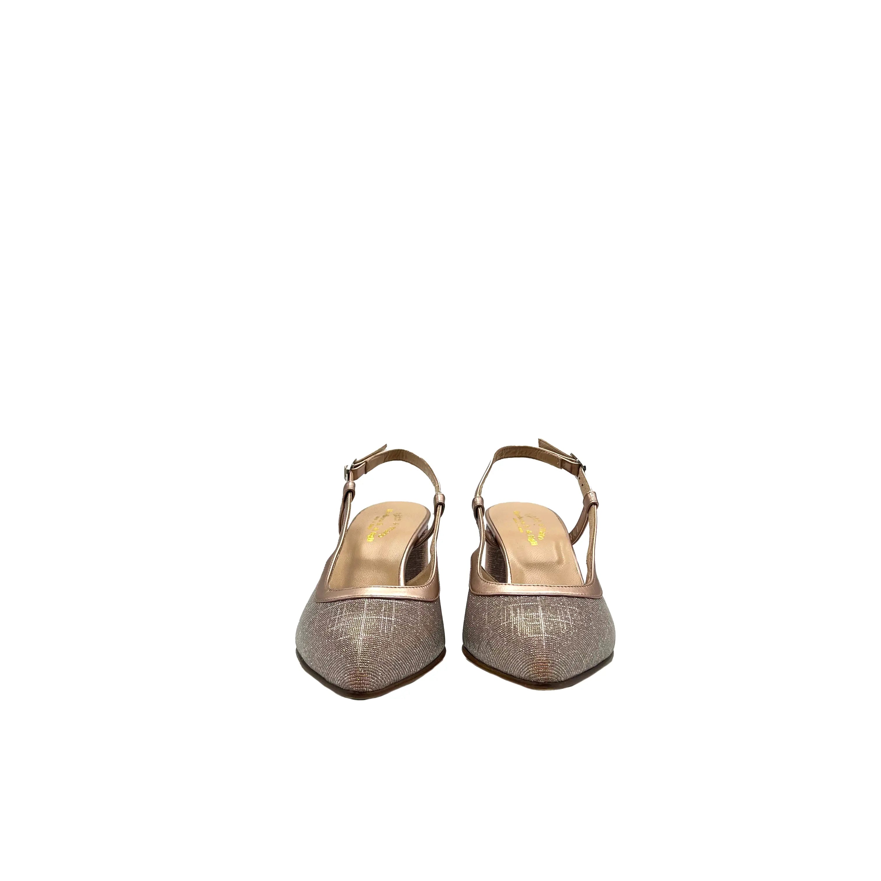 Sandro Barbera Stringate 1055 sandalo chanel donna cipria tacco 60