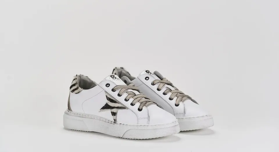 Sandro Barbera & Figli B68 Hollywood Zebra sneakers bianche