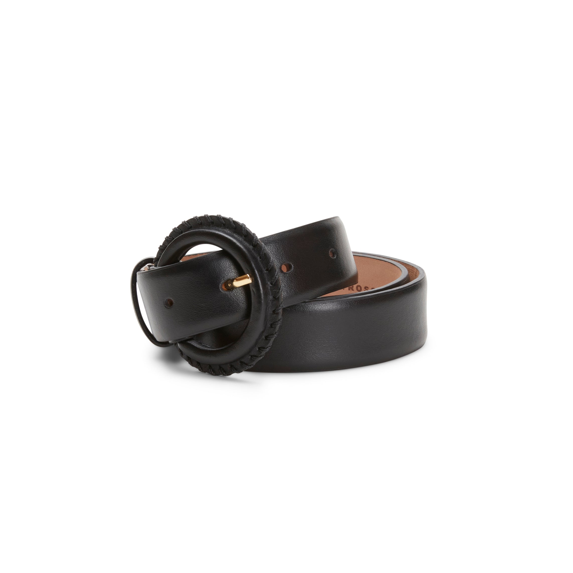 F.lli Rossetti 97494 cintura donna pelle nero fibbia tonda