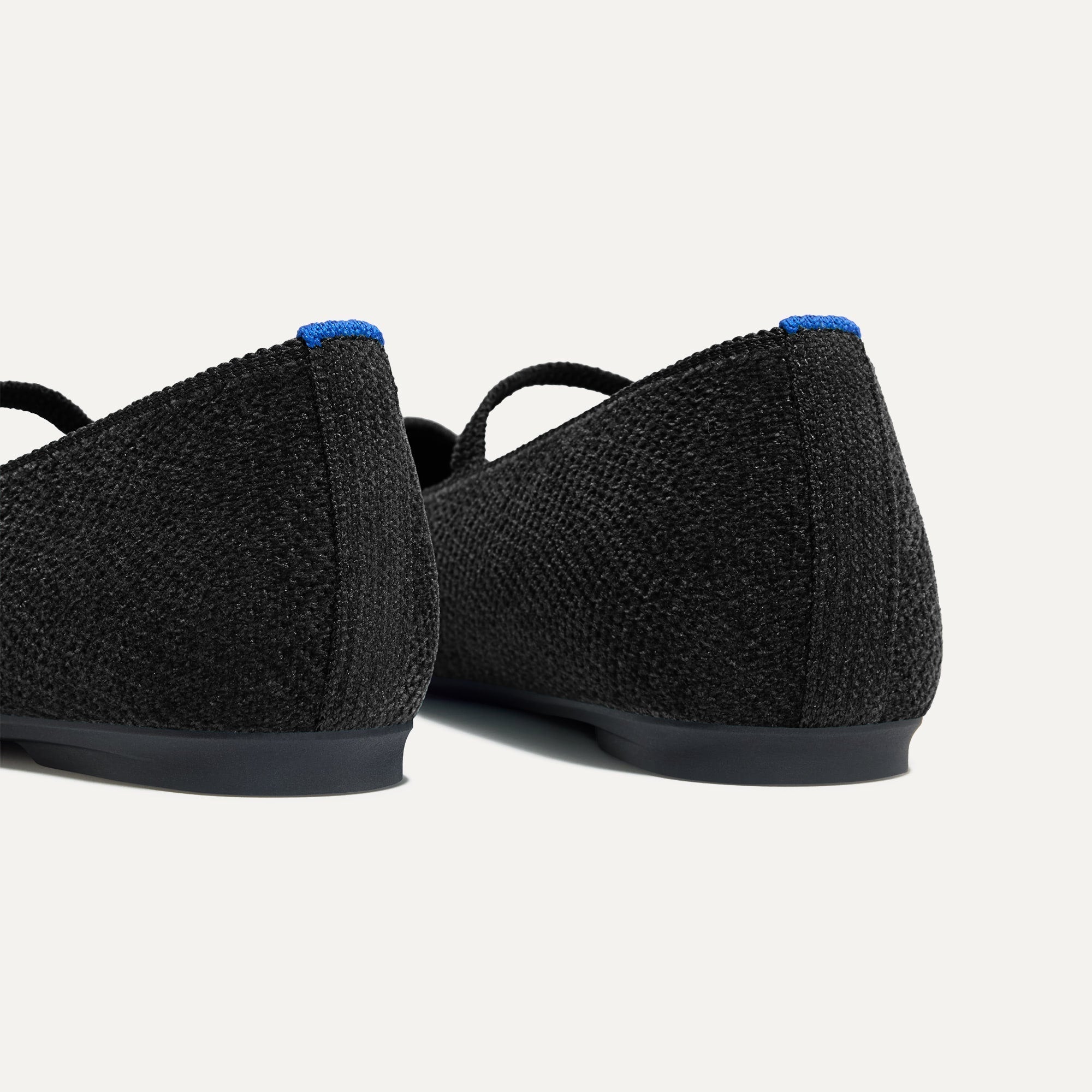Rothy's The Max Square Mary Jane ballerine ReVelvet Black