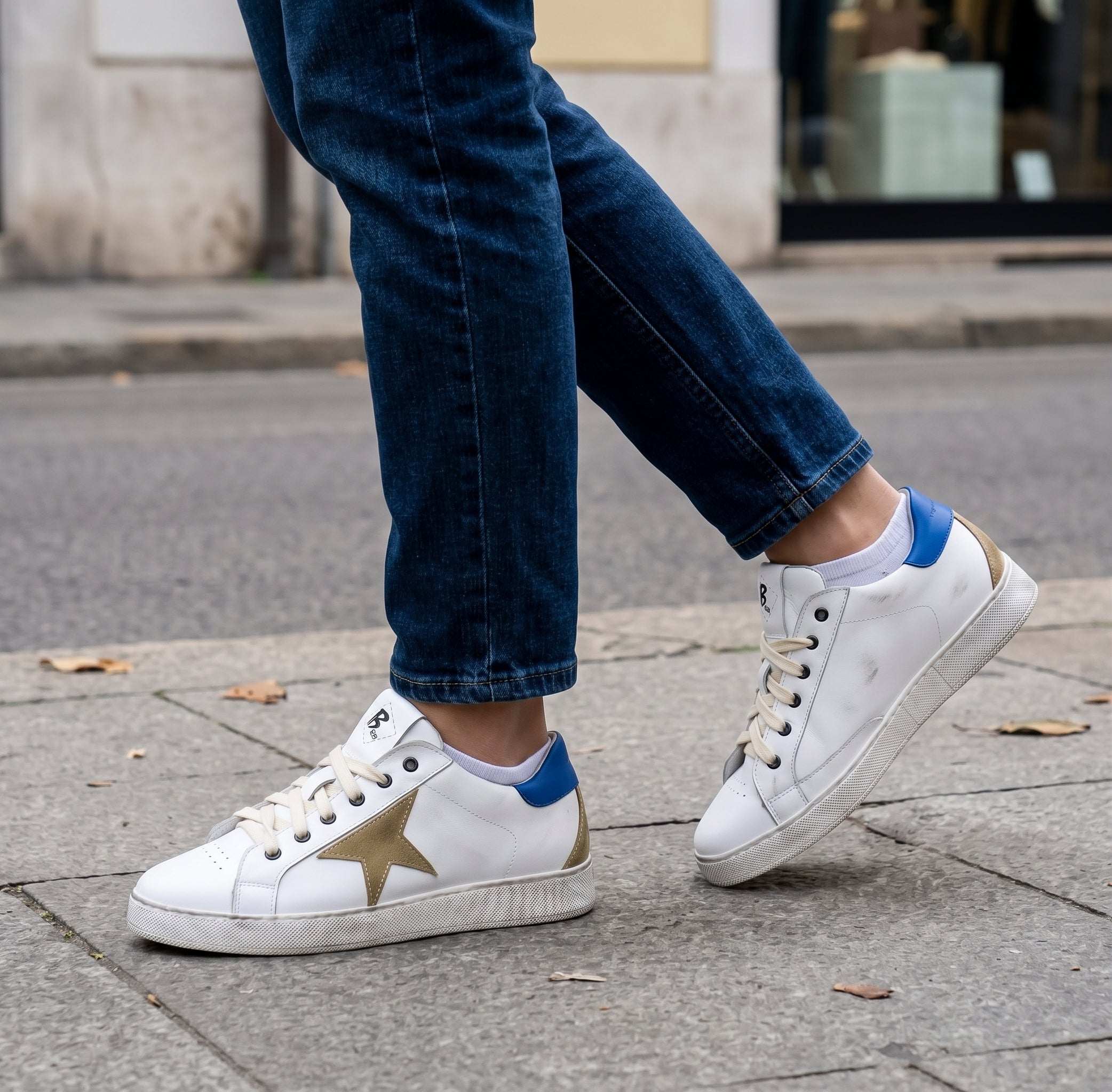 B68 New Hollywood Sky sneaker uomo pelle sky
