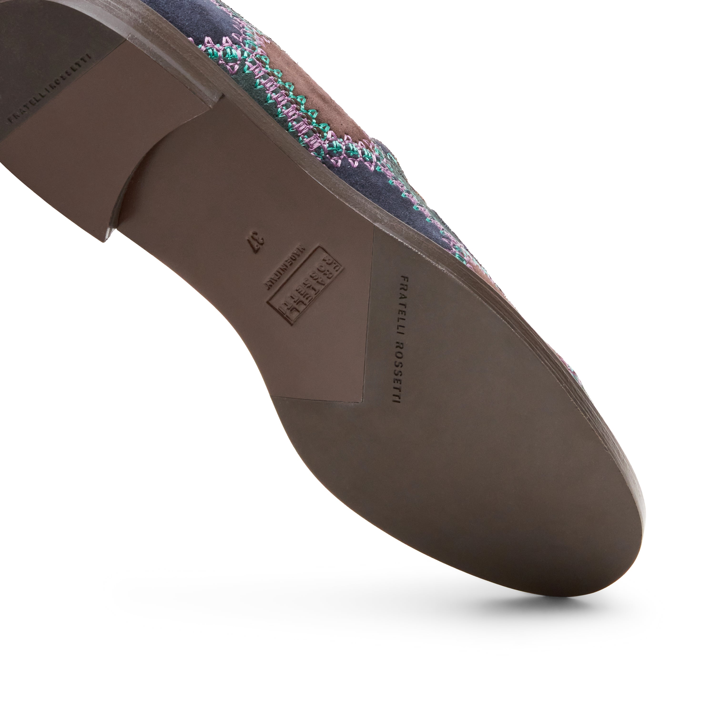 F.lli Rossetti Brera 68125 mocassino suede bottiglia ricamato