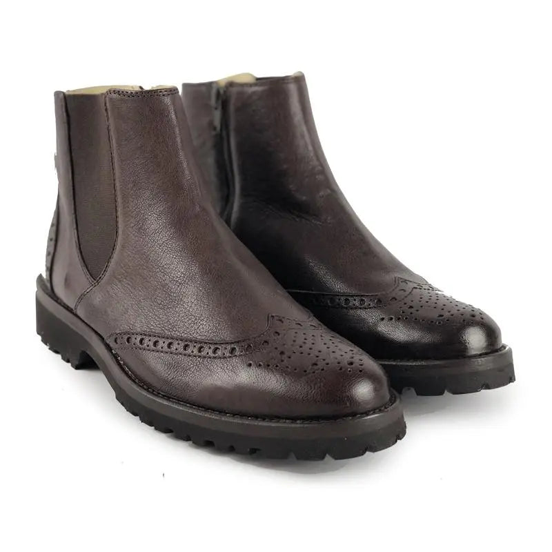 Sandro Barbera Stringate Donna 749 Beatles stivaletti moro