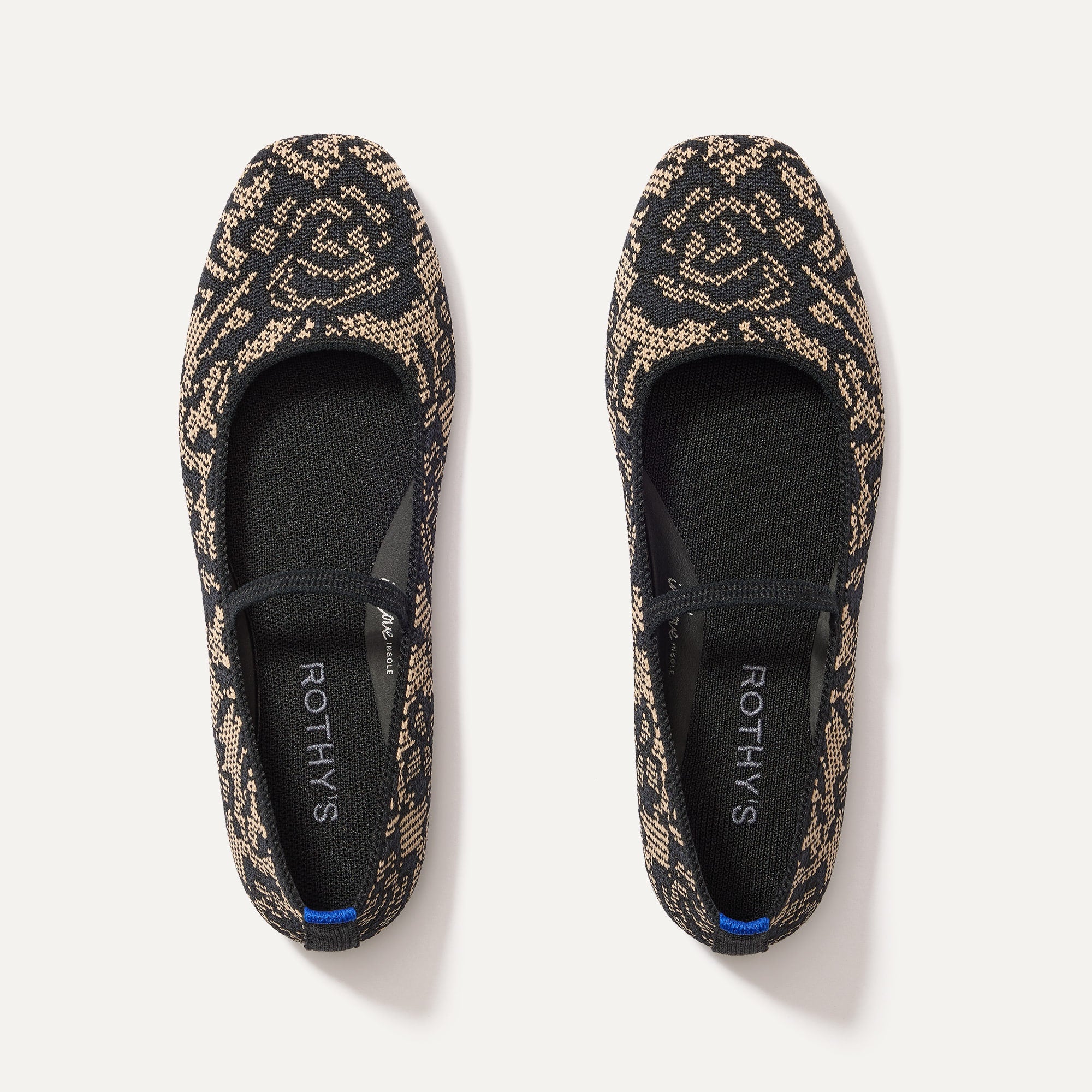 Rothy's The Max Mary Jane ballerine Navy ReVelvet 38