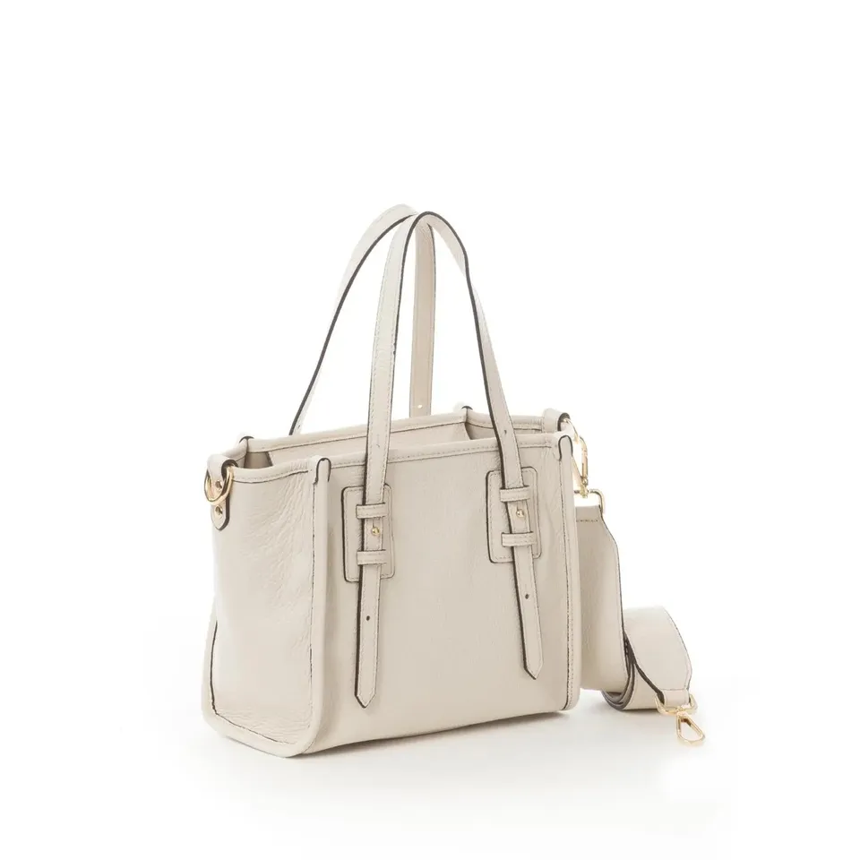 Sandro Barbera C20 borsa donna cream pelle bottalata