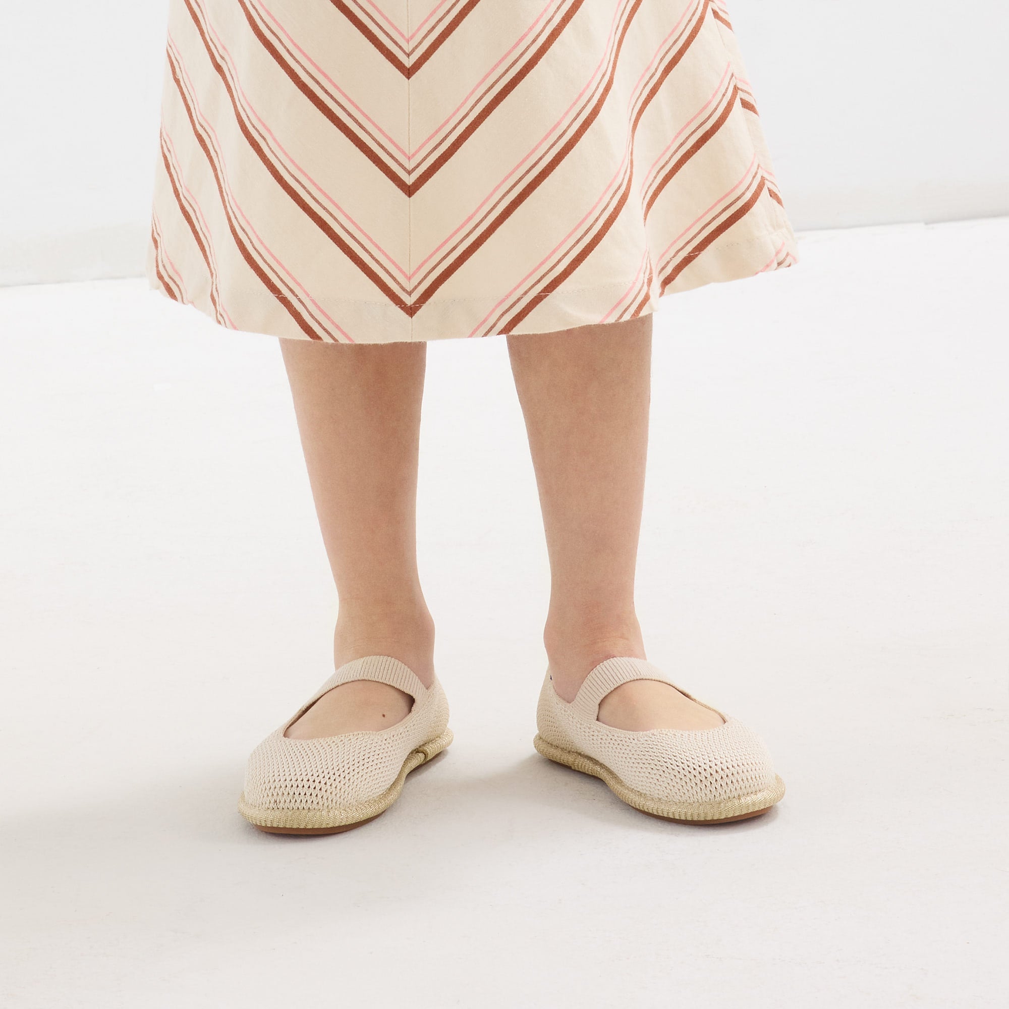 Rothy's Mini Mary Jane ballerine Opal Raffia-Knit avorio