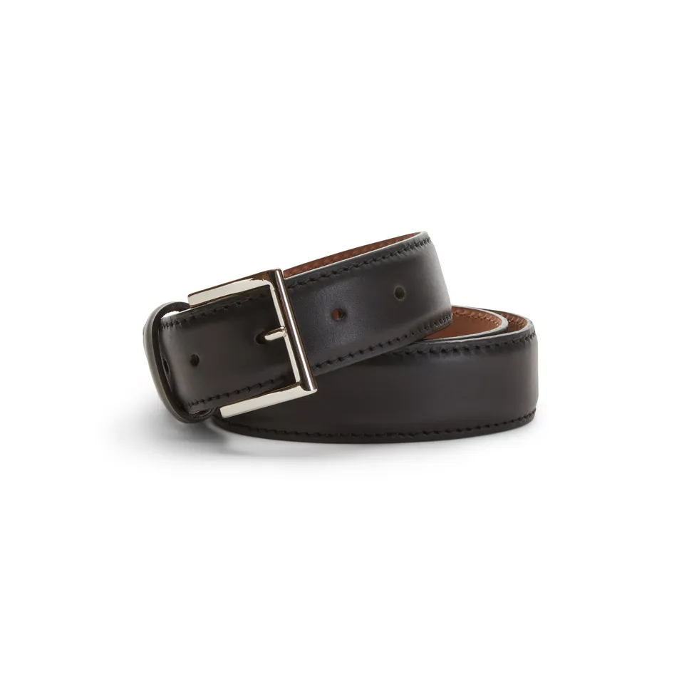 F.lli Rossetti Cintura Uomo Pelle Nera 97538 Fibbia Logo