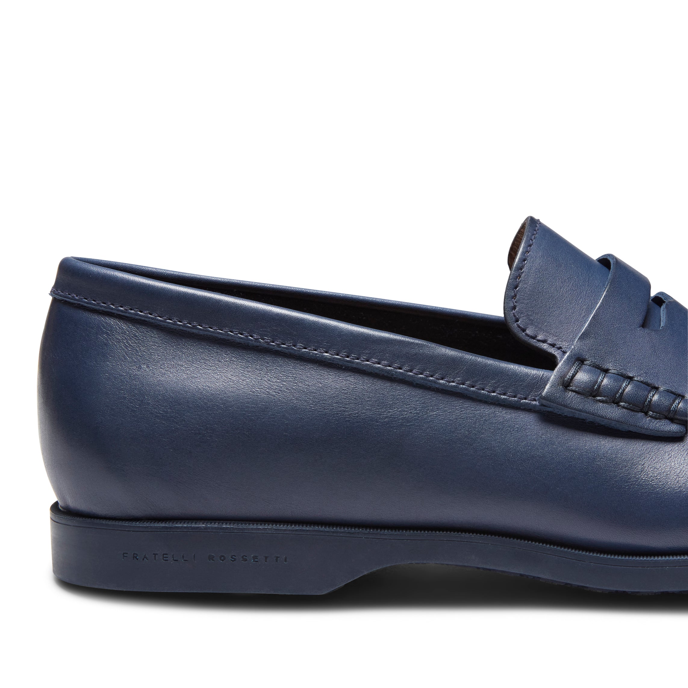F.lli Rossetti 13305 Mocassino Pelle Uomo Blu Marine Fondo Gomma